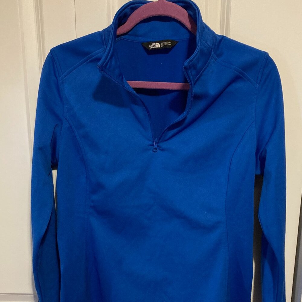 Women's North Face Royal Blue 1/4 Zip Pullover, Size Medium